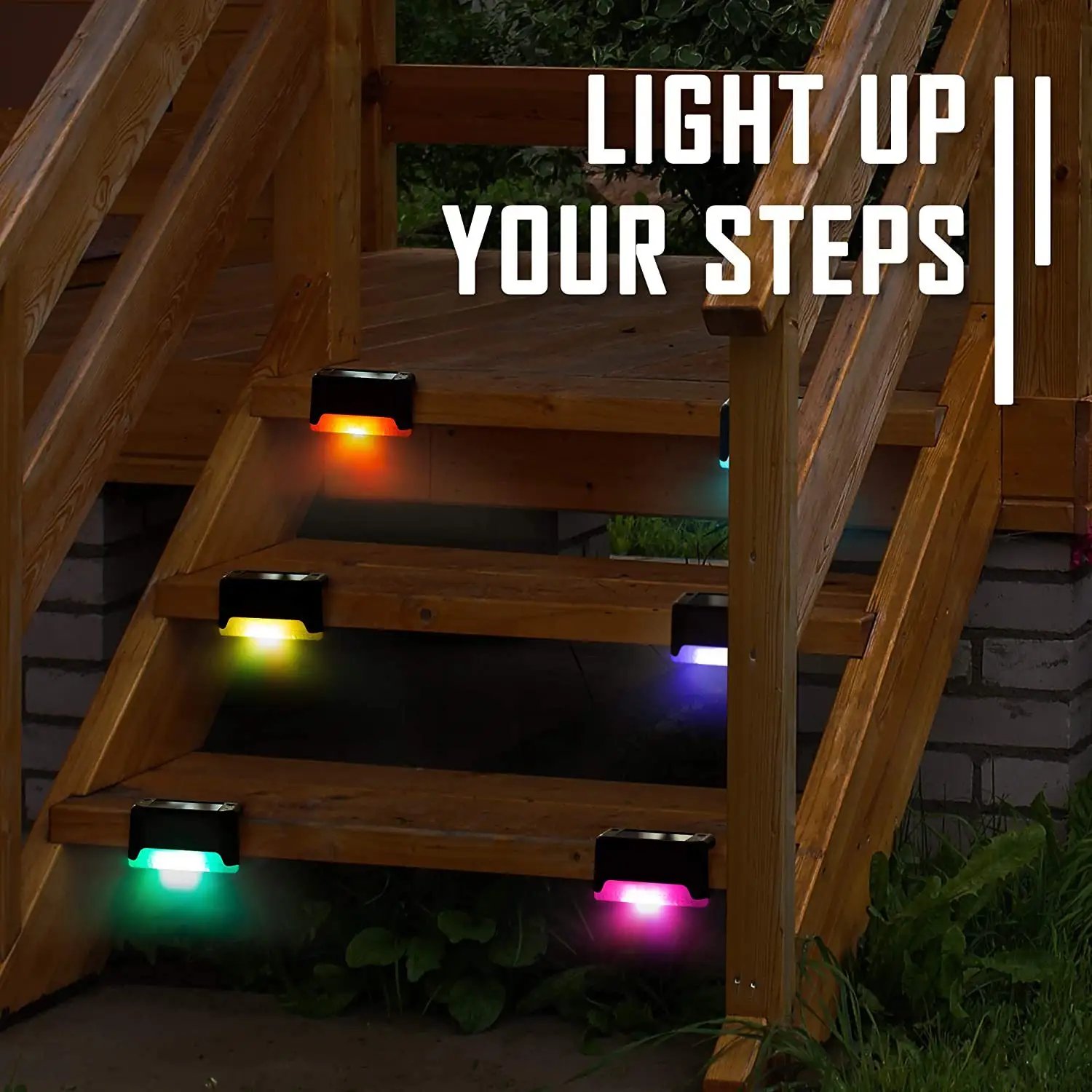 Solar Step Light Outdoor Garden Night LED