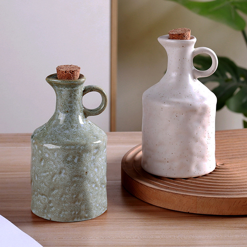 Retro Ceramic Oil Dispenser With Lid