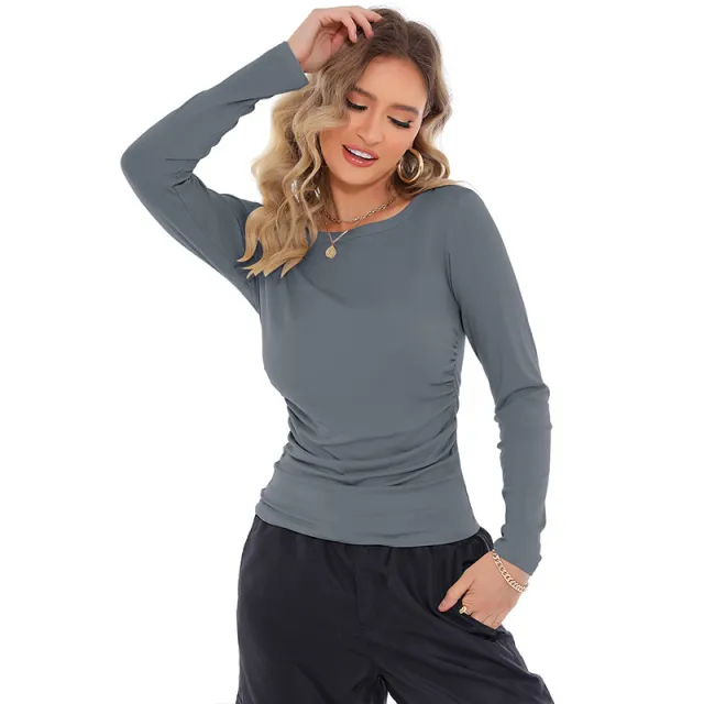 Breathable Bottoming Shirt All matching Outer Wear Wicking Dark Gray - Shop at LoveMi