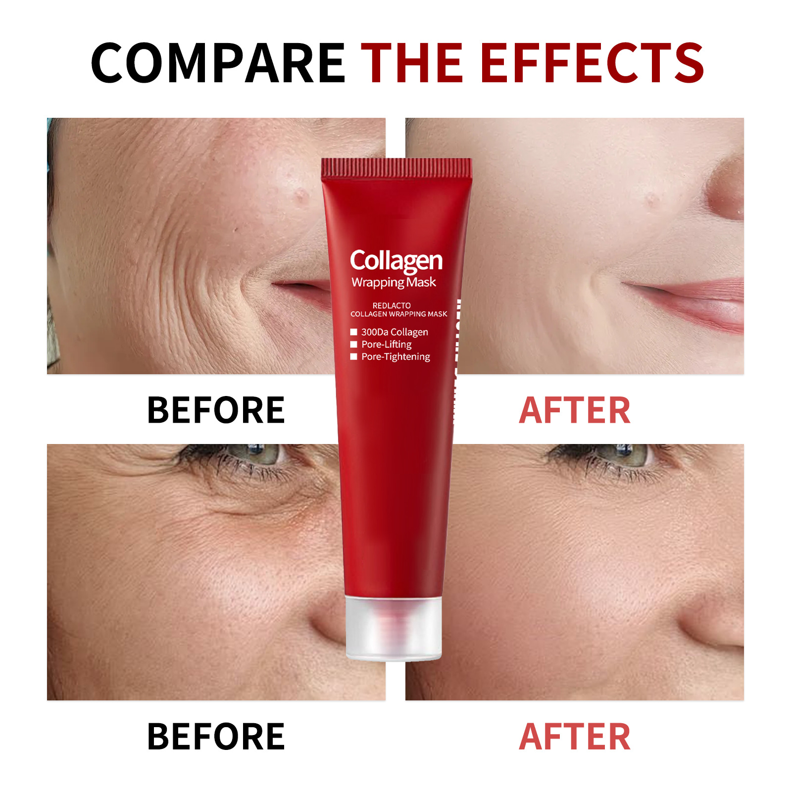 Title 2, Red Lactic Acid Collagen Mask Brightening And M...