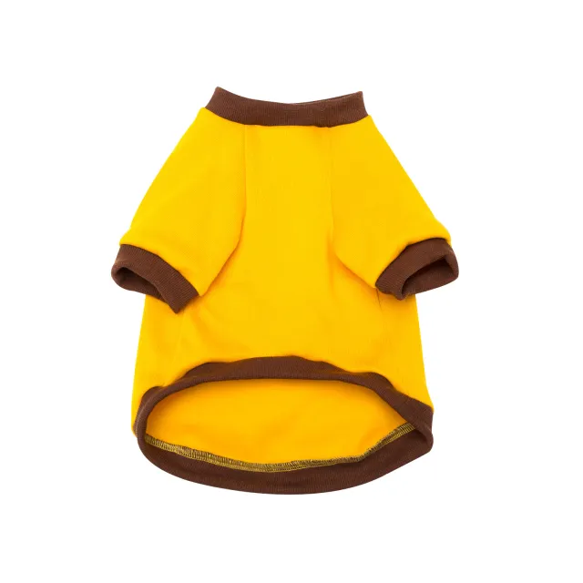 Pet Clothes Fleece lined Thickened Solid Color Hoodie Brown Yellow - Shop at LoveMi