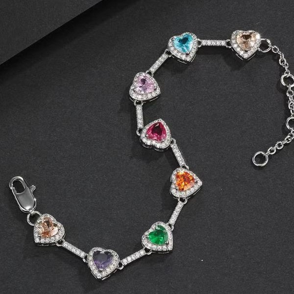 Cubic Zirconia Puzzle Charm Bracelet And Necklace In The Shape Of A Sugar Cube