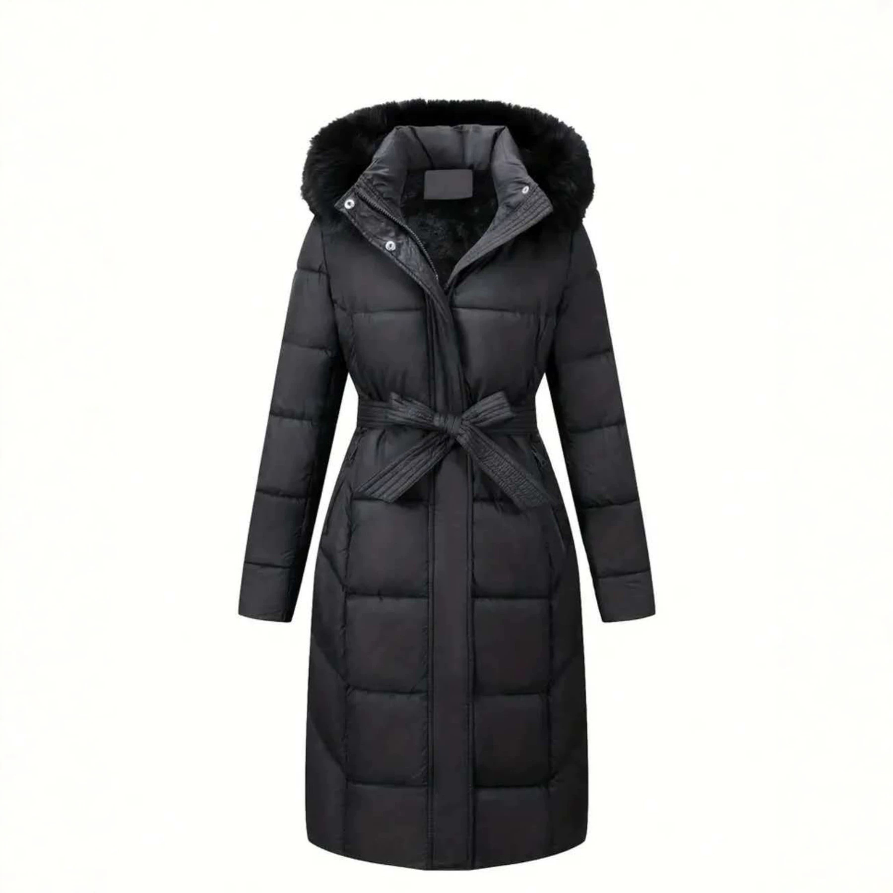 Women's Long Fashionable Slim-fit Over-the-knee Padded Coat