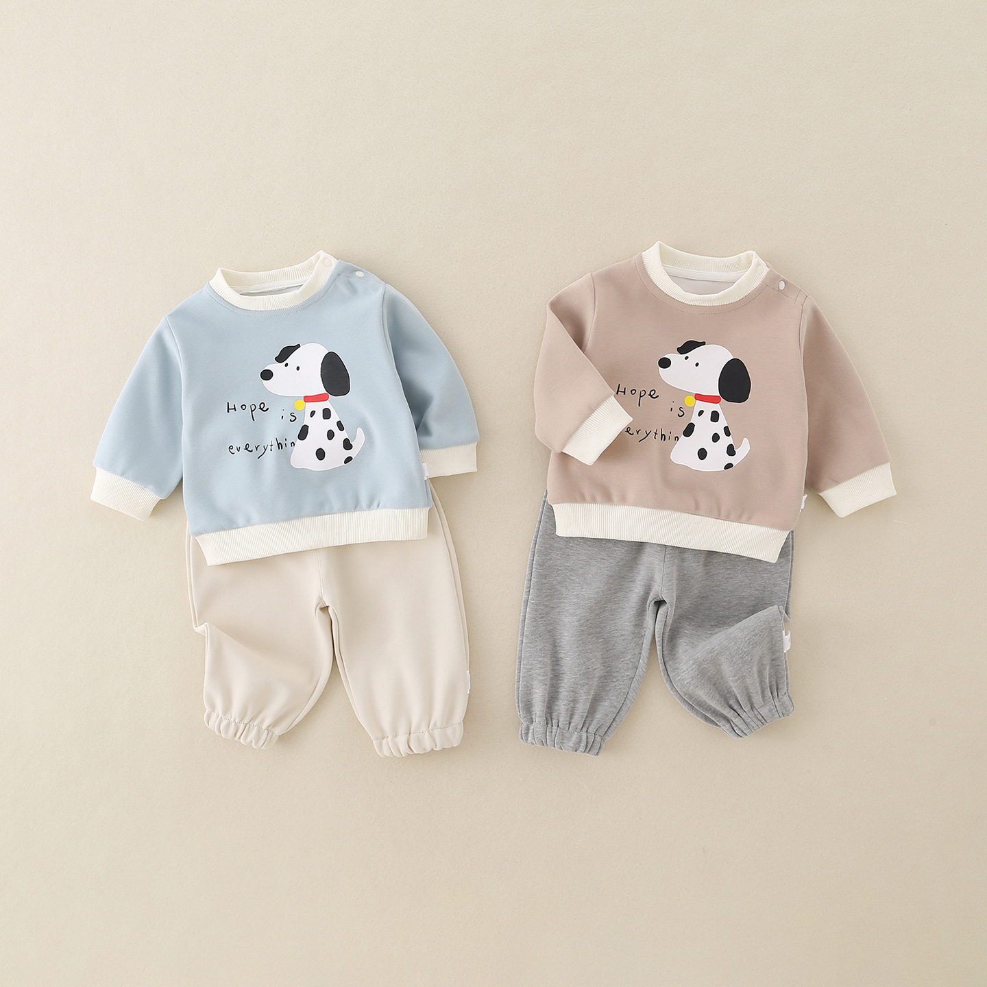 Baby Boy Early Autumn Peeling Skin Puppy Outerwear Spring Set