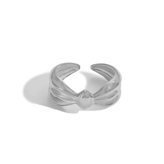 Women's Simple S925 Sterling Silver Bow Design Ring Silver - Shop at LoveMi