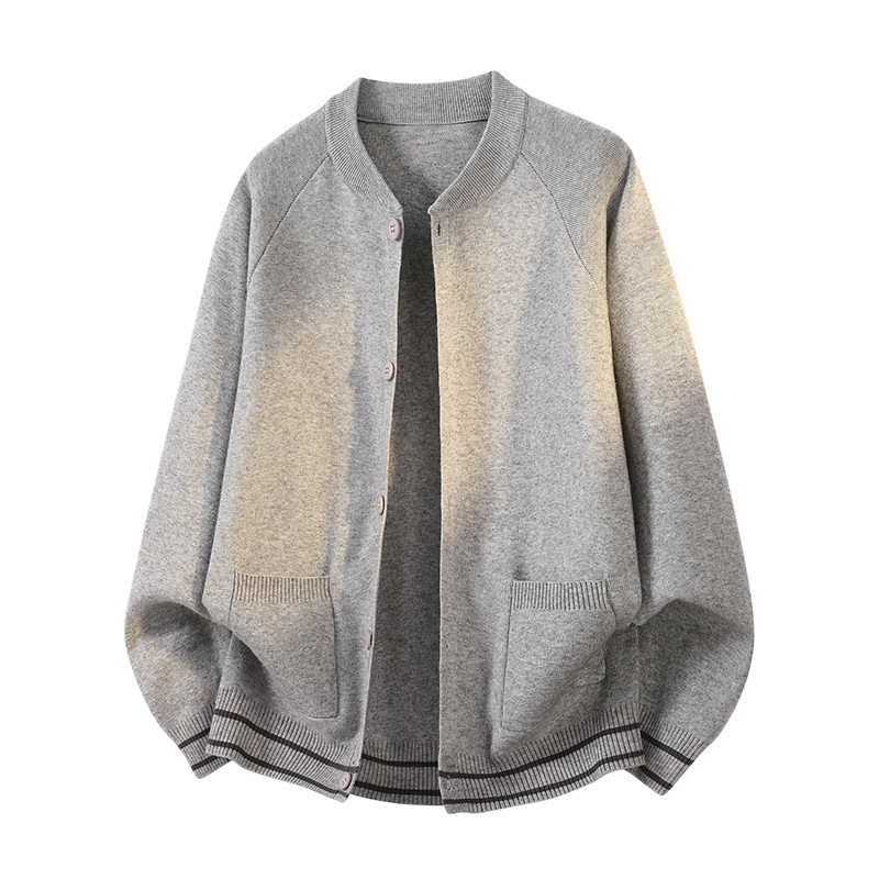 Crew-Neck Knitted Cardigan, picture 5 of 7