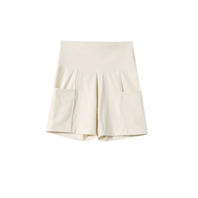 Women's Summer High Waist Belly contracting Safety Pants Beige - Shop at LoveMi