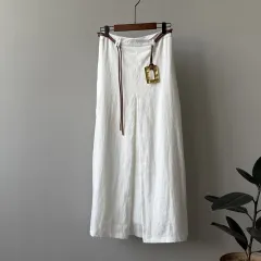 Korean Style V-neck Shirt Long A- Line Skirt - Skirt Without Belt - View 1
