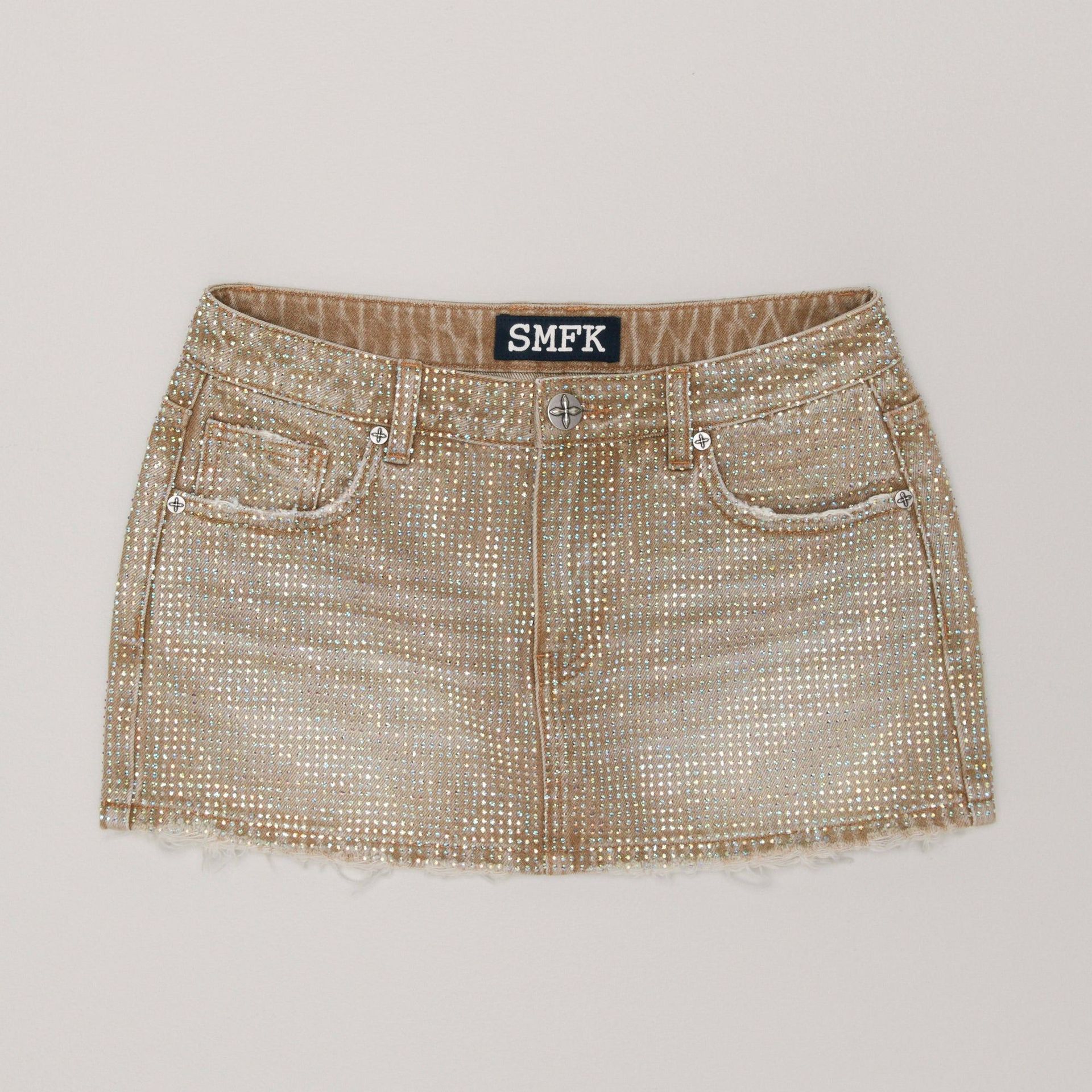 Handmade Wildland Holographic Denim Skirt