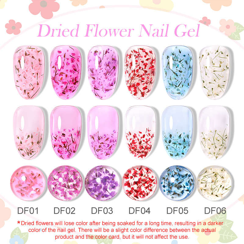 New Nail Art Dried Flower Gel 8