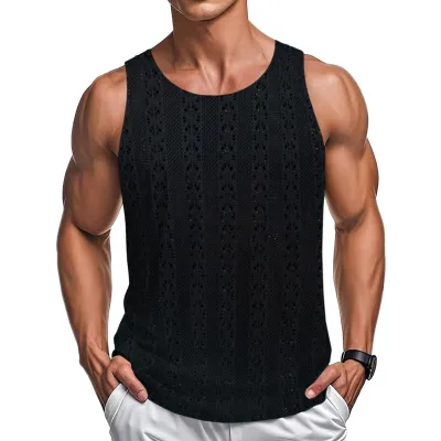 Round Neck Casual Beach Style Loose Vest