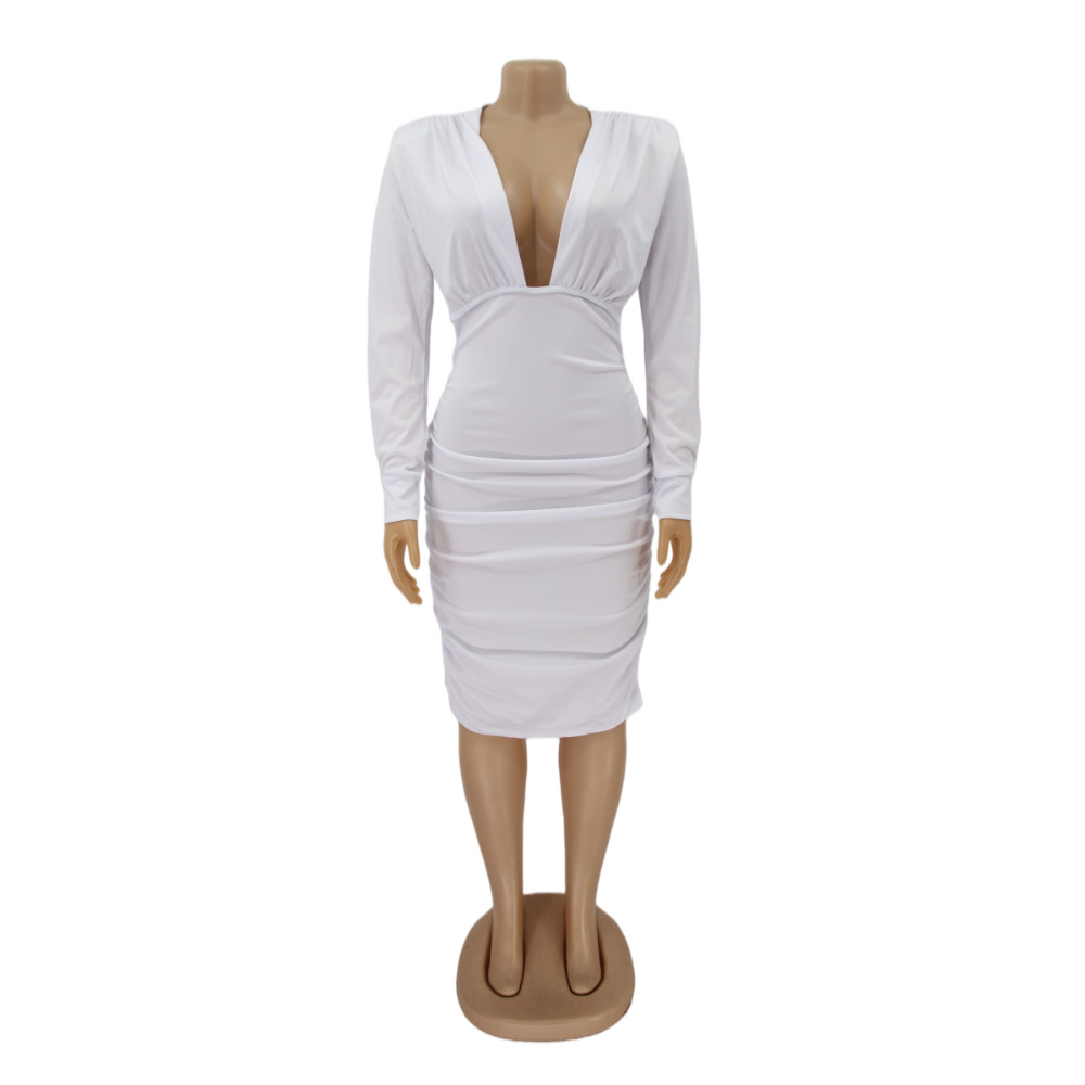 Women's Solid Color Layered Effect Sheath Dress