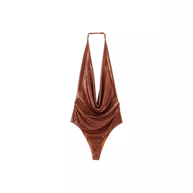 Pure Color Halter Bottoming Sleeveless Jumpsuit Caramel Color - Shop at LoveMi