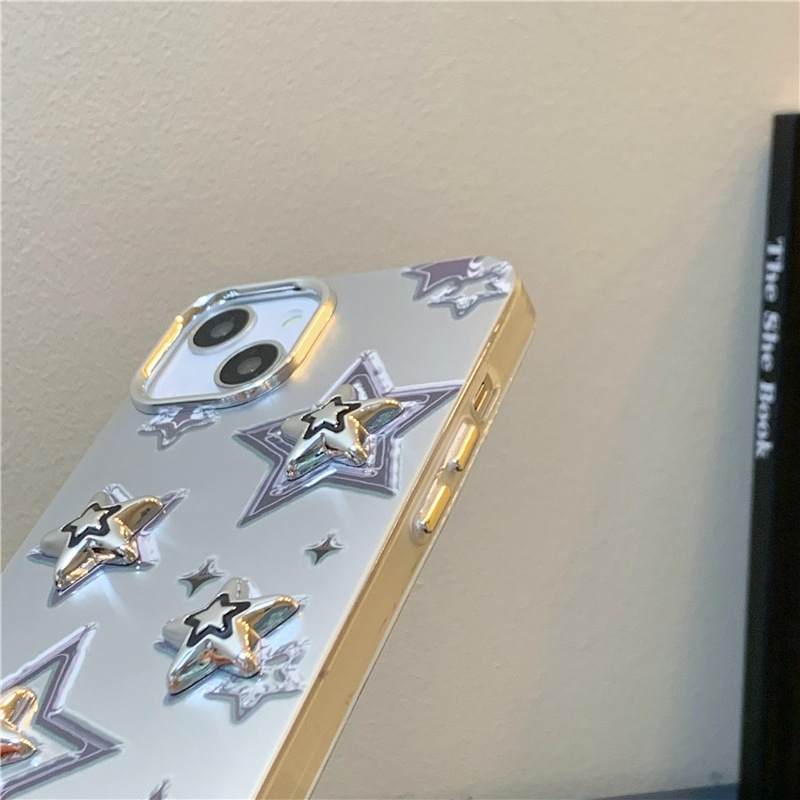 Electroplating Three-dimensional Sweet Cool Star Phone Case - Image 10