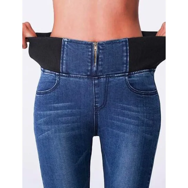 Women's High Waist Jeans Slim Fit Leggings Blue - Shop at LoveMi