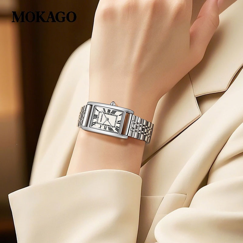 New Quartz Watch Minimalist Square Roman Numerals
