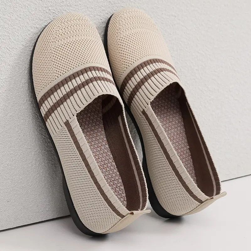 Breathable Flat Driving Shoes Fashionable Soft-soled Womens Flats