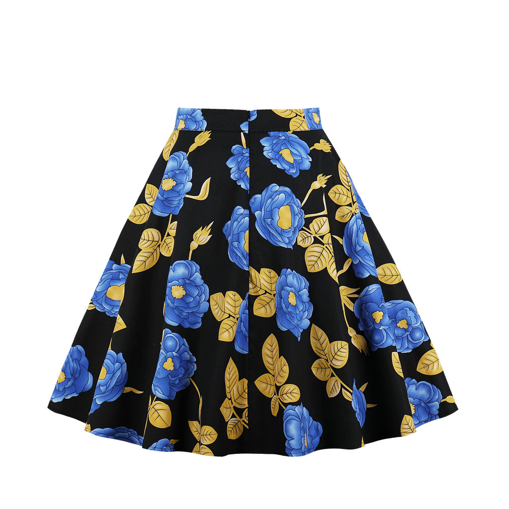 Title 11, A-line skirt featuring a rose flower and animal...