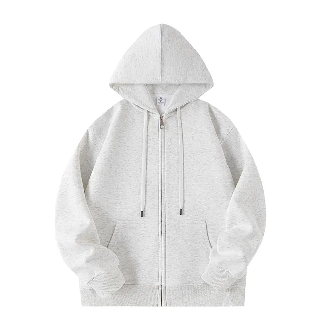 Hooded Gray Sweater For Women Casual Cardigan Coat White - Shop at LoveMi