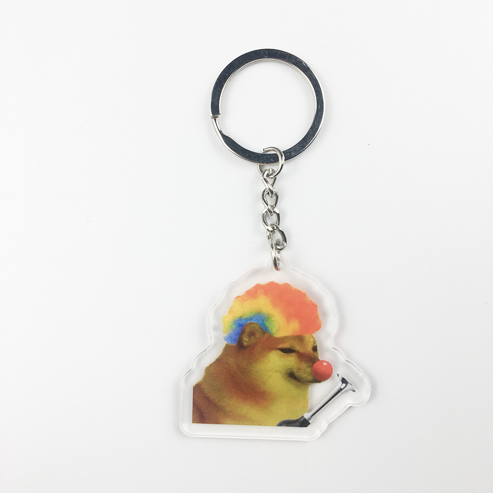 Title 7, Cartoon Cute Dog Crying Acrylic Transparent Key...