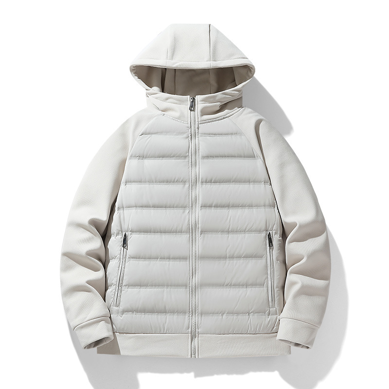 Knitted Patchwork Sports Hooded Jacket For Men And Women 2