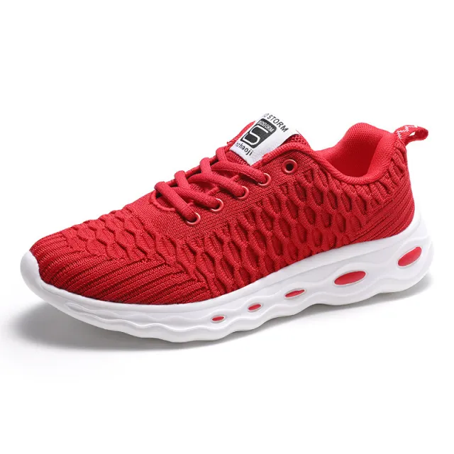 Mesh Surface Lightweight Casual Sneaker Women Red - Shop at LoveMi