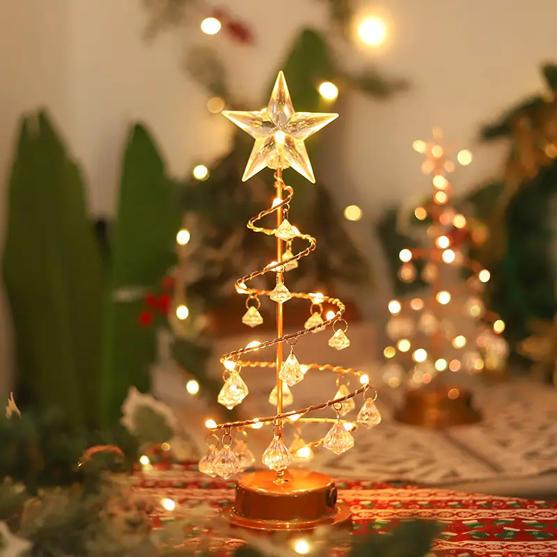 Crystal Tree Lamp Night