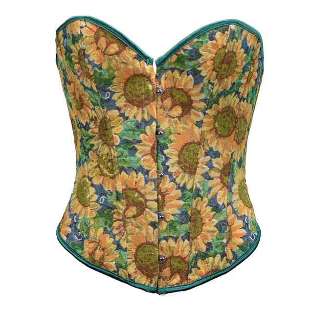 Women's Fashion Short Personalized Corset Sunflower S - Shop at LoveMi