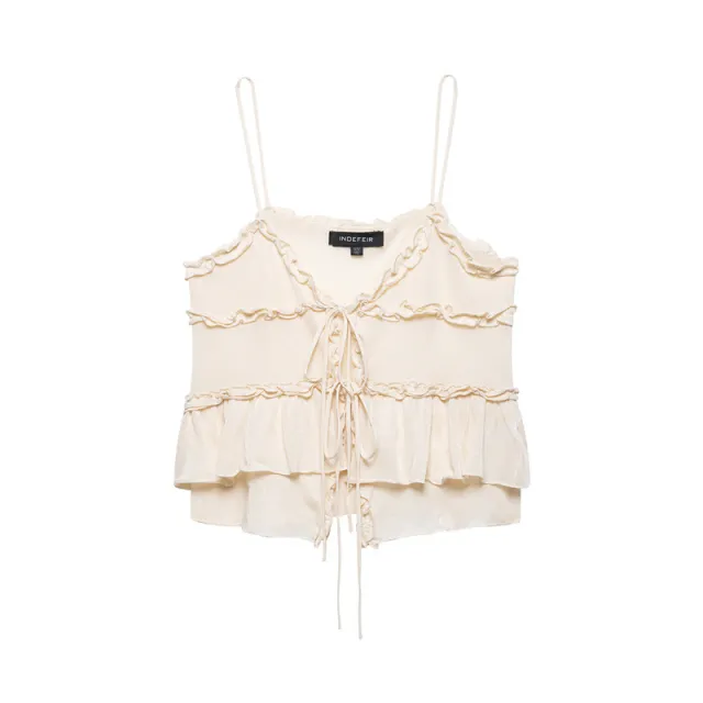 European And American Style Pure Color Ruffles Knitted Top Picture Color S - Shop at LoveMi