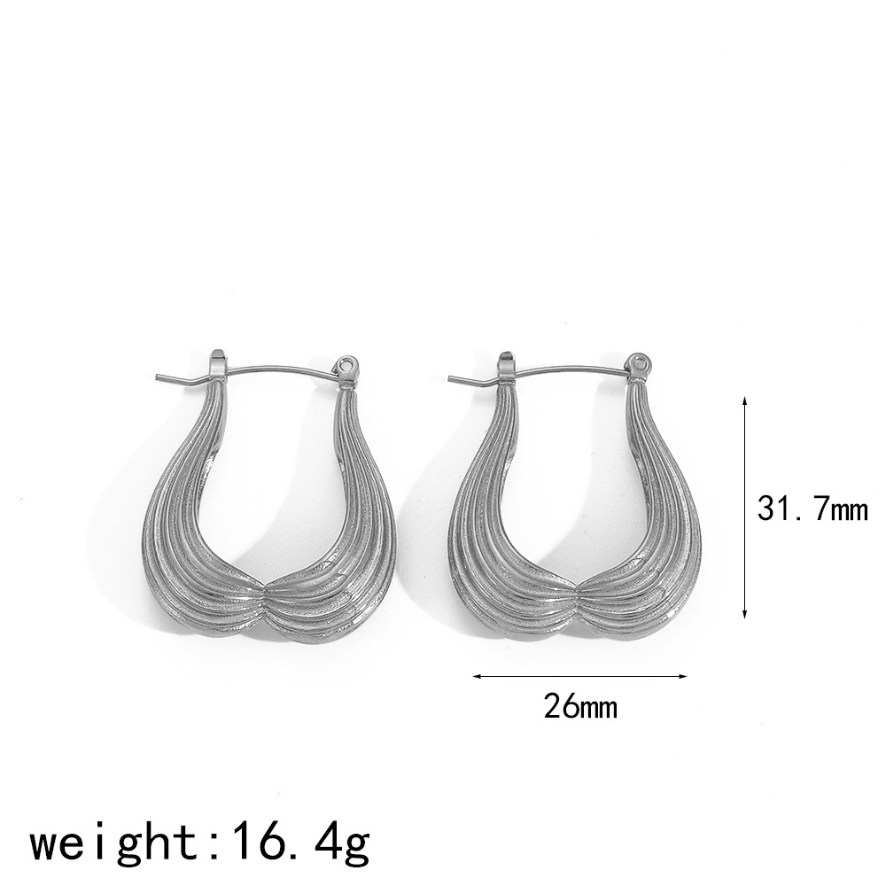 Heart-shaped Earrings Women's Fashion Exaggerated Peach Heart