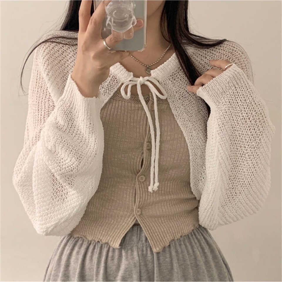 Ice-silk Short Shawl With Tie Belt