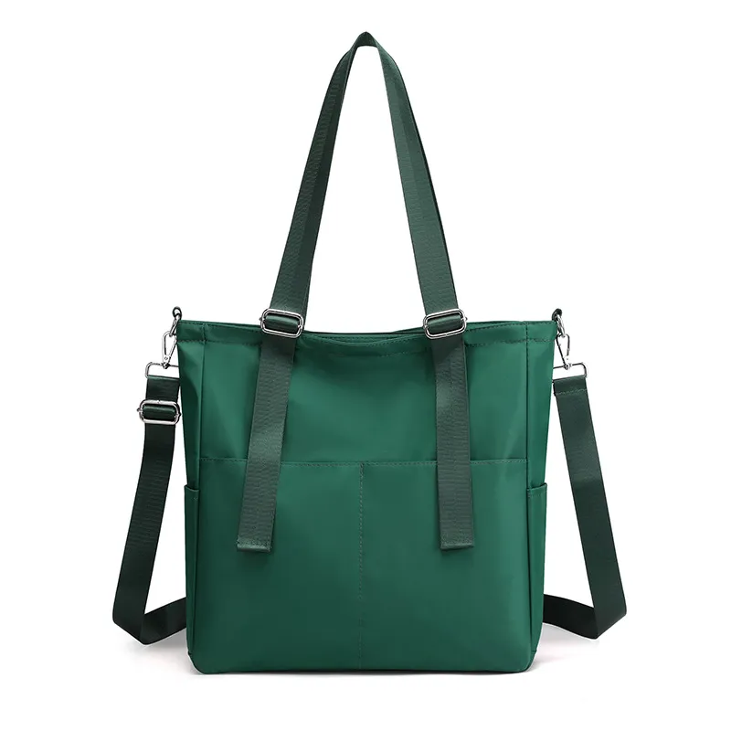 Oxford Cloth Shoulder Bag Large Capacity Casual Tote Bag - Green