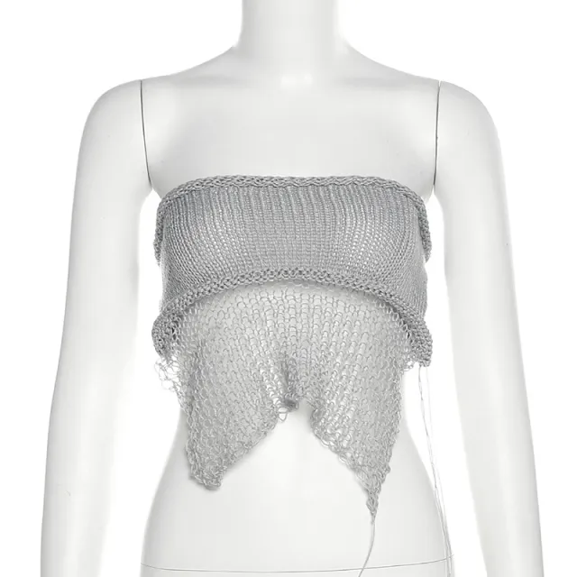 Bandeau Slim fit Backless Knitted Vest Vest - Shop at LoveMi
