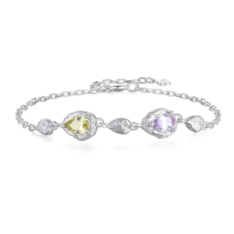 S925 Sterling Silver Niche Luxury High-end Diamond-inlaid Bracelet