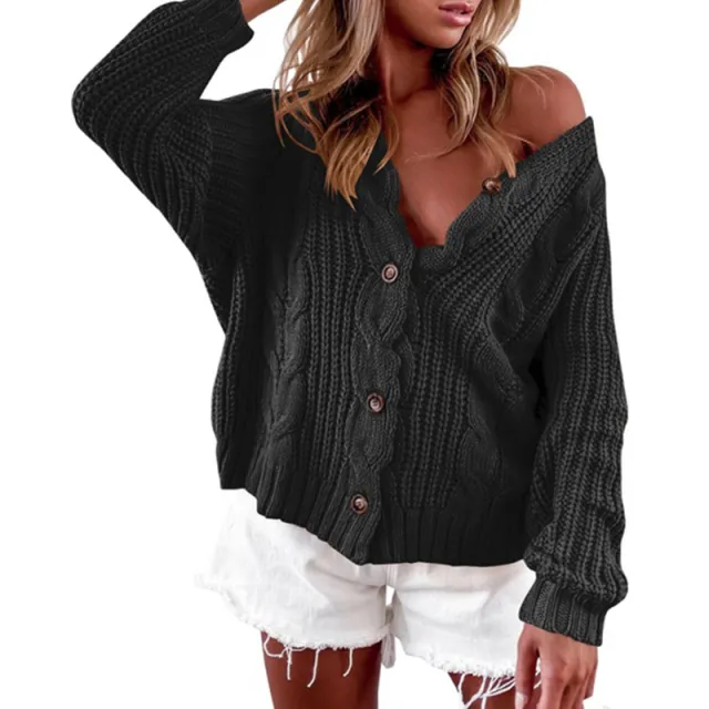 Solid Color Sweater Cross border European And American Sweater Black - Shop at LoveMi
