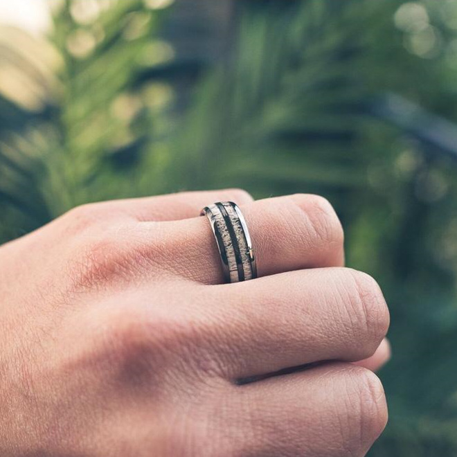 Tungsten Steel All Photoelectric Black Ring