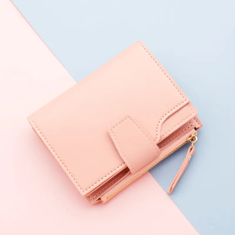 Short Multiple Card Slots Women's Wallet with Zipper
