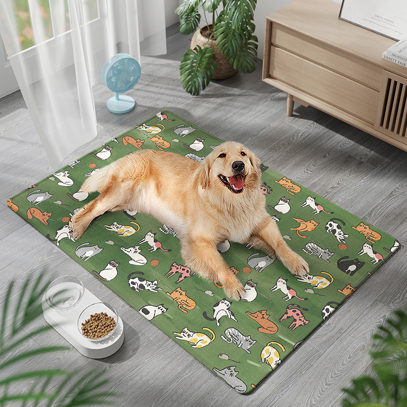 Durable Chew-resistant Moisture-proof Ice Silk Dog Bed