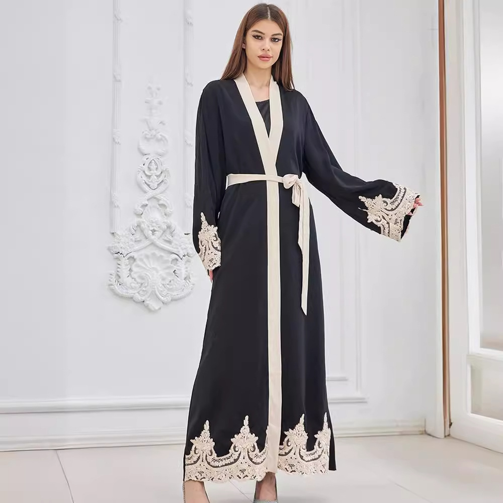 Fashion Embroidered Robe Turkey Casual Cardigan Dress Women Red - Shop at LoveMi