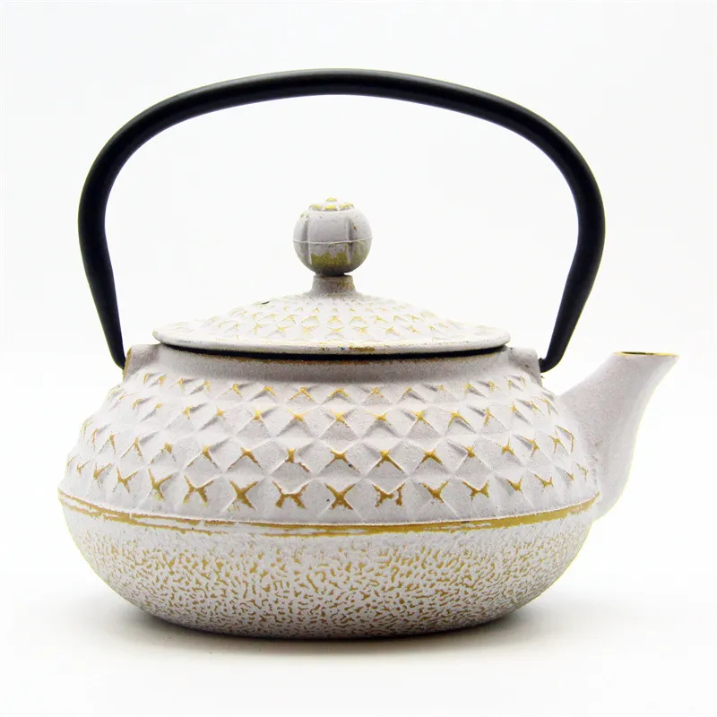 Household Enamel Coating Household Boiling Water Teapot - 600Ml White