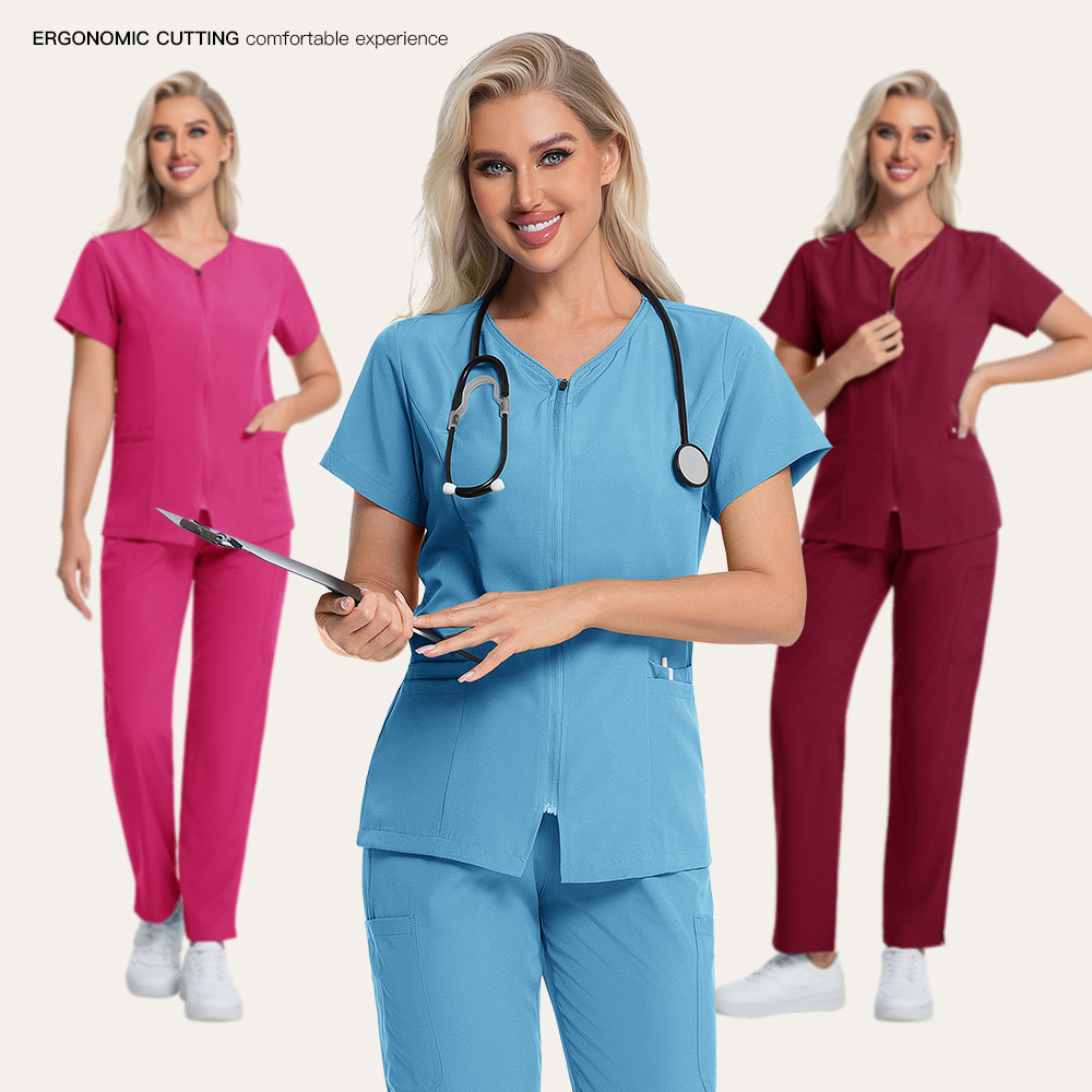 Separate Scrub Suit With Short Sleeves