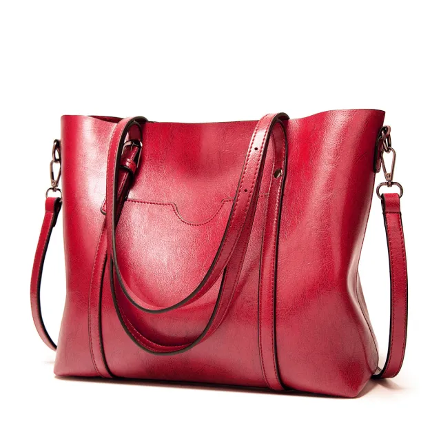 Trendy Retro Tote Bag Portable Shoulder Red - Shop at LoveMi