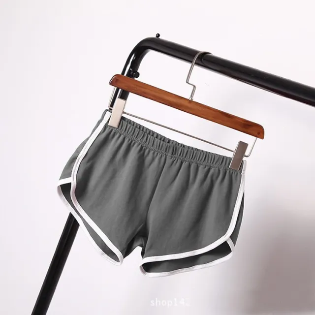 Solid Color Breathable Workout Shorts Women's Candy Color Hot Pants Shorts Gray - Shop at LoveMi