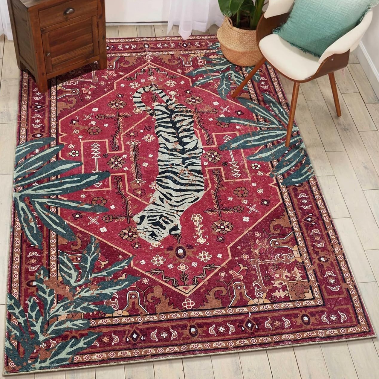 Persian Tiger Carpet Home Living Room Stain Resistant