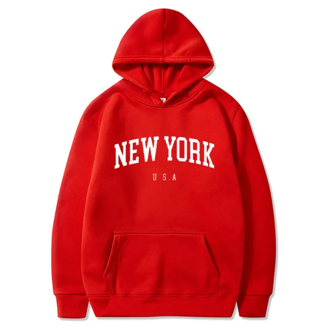Printed Casual Sports Velvet Padded Hooded Sweatshirt Women's Autumn And Winter Red - Shop at LoveMi