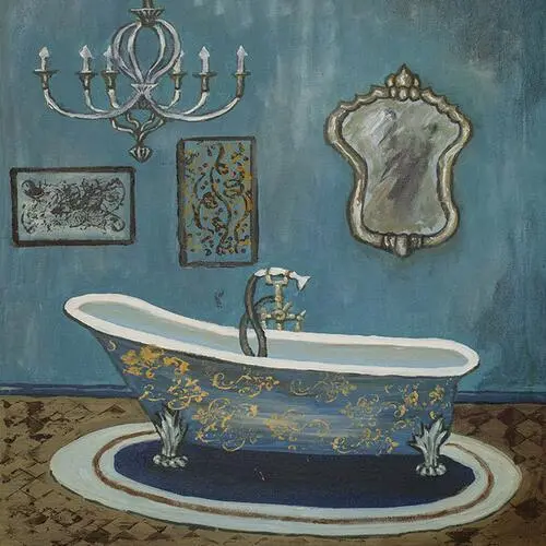 Modern Retro Bathroom Canvas Painting Mural Poster Wall – image 8