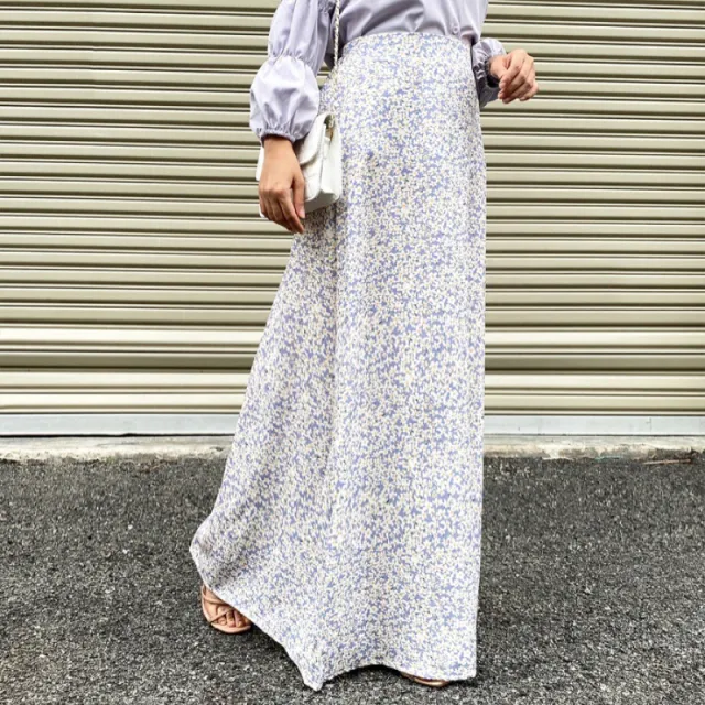 Fashionable All match Skirt Floral Dress Women Lilac - Shop at LoveMi