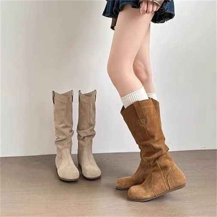 Creeper Knight Flat Heel Cowboy Boots