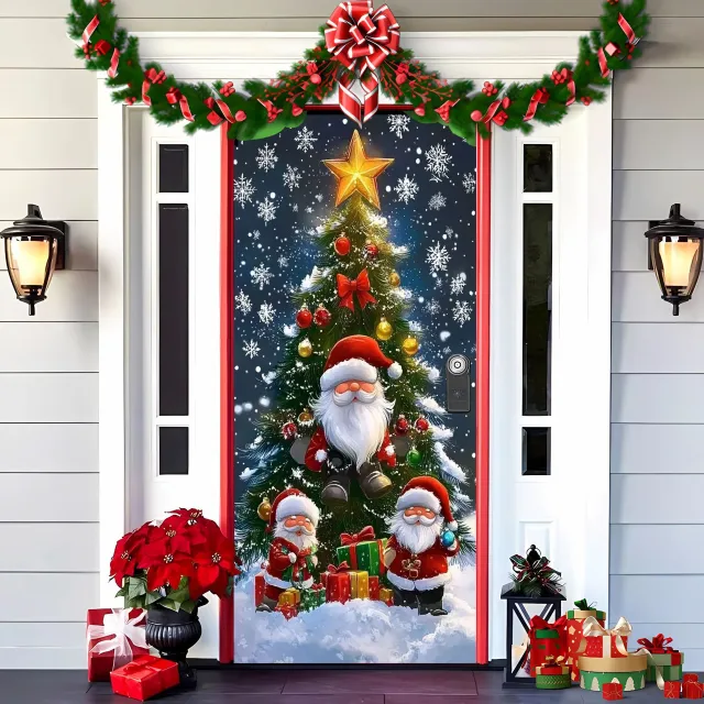 Christmas Curtain Decoration Hanging Cloth Background Style 33 - Shop at LoveMi