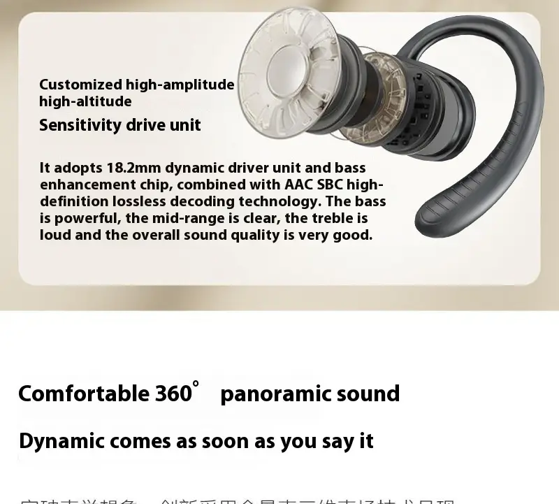 Ultra Long Standby Life, Hanging Ear, True Wireless Noise Reduction, Sports
